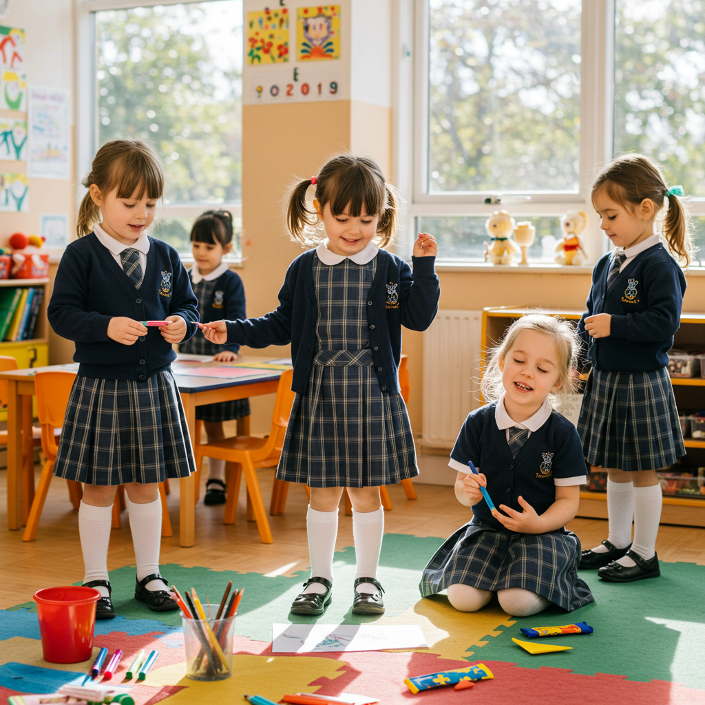 đồng phục mầm non cho trường quốc tế - xưởng may đồng phục FIMA